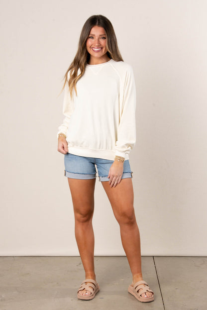 Washed Raglan Sweatshirt