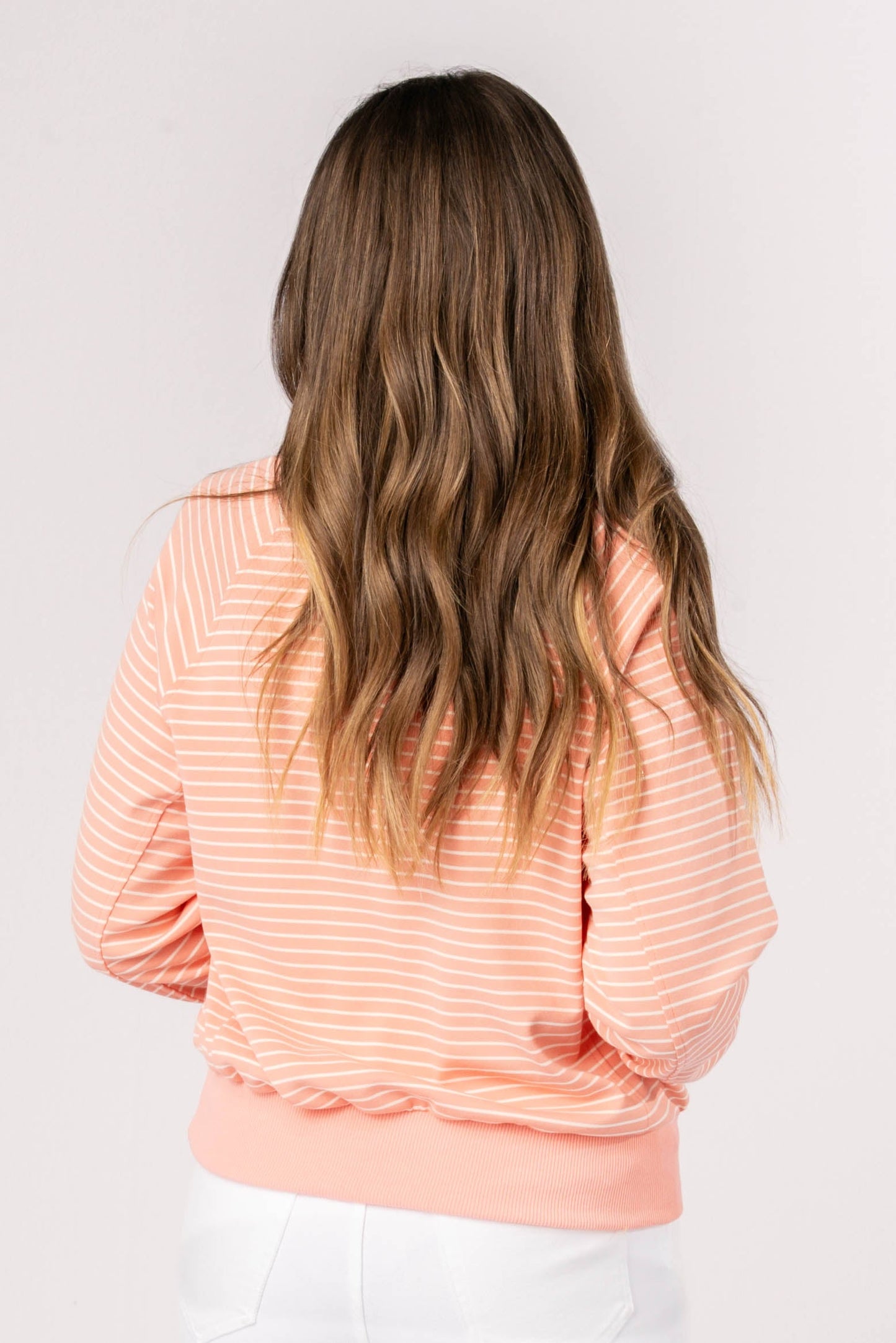 Striped Half Snap Polo Pullover