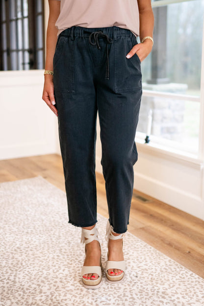 Mineral Washed Drawstring Pants *Final Sale*