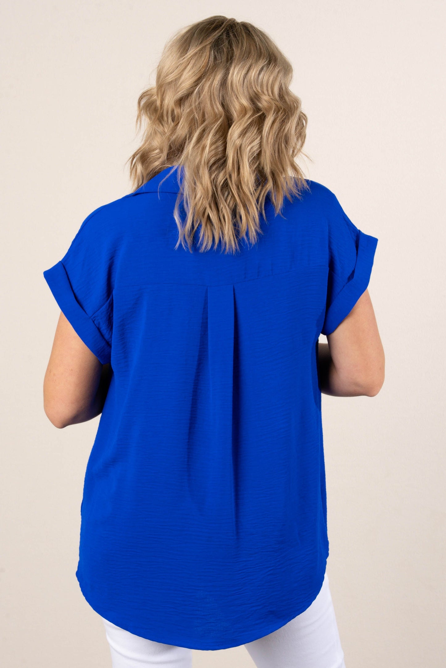 Crinkle Knit Hi-Lo Shirt