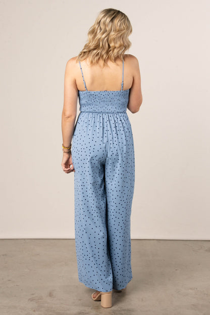 Polka Dot Bow Tie Jumpsuit *Final Sale*