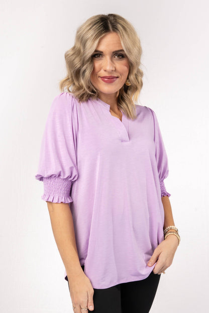 Liz Smocked Sleeve Top *Final Sale*