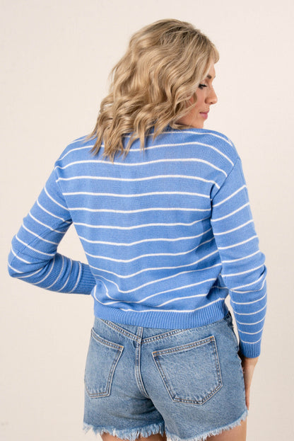 Striped Henley Sweater