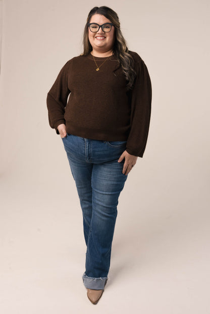 Pleated Shoulder Sweater