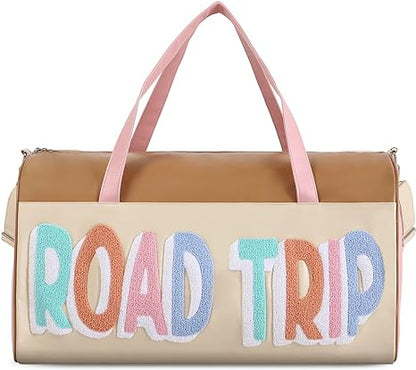 Chenille Letter Duffle Bag