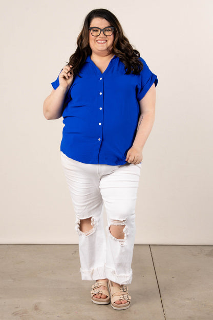 Crinkle Knit Hi-Lo Shirt