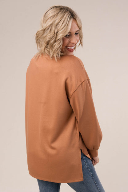 Hi-Lo Split Hem Pullover
