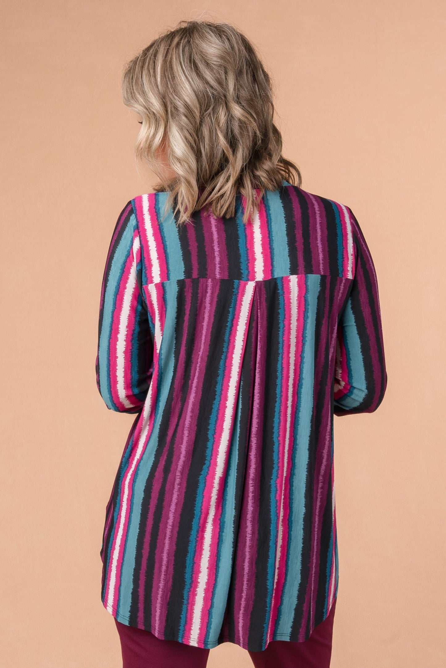 Liz Printed Tab Sleeve Top *Final Sale*