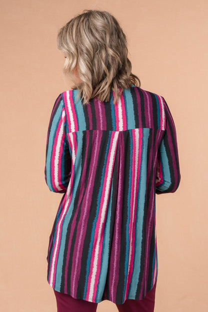 Liz Printed Tab Sleeve Top *Final Sale*