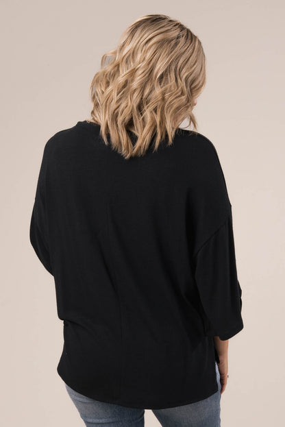Hacci Knit Tab Sleeve Top *Final Sale*