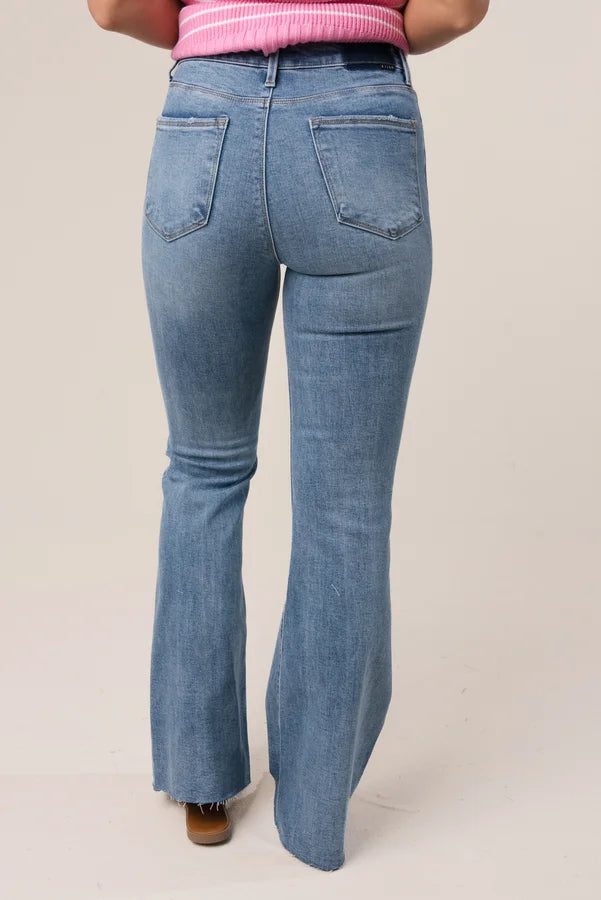 Risen High Rise Bootcut Jeans {Medium Wash}