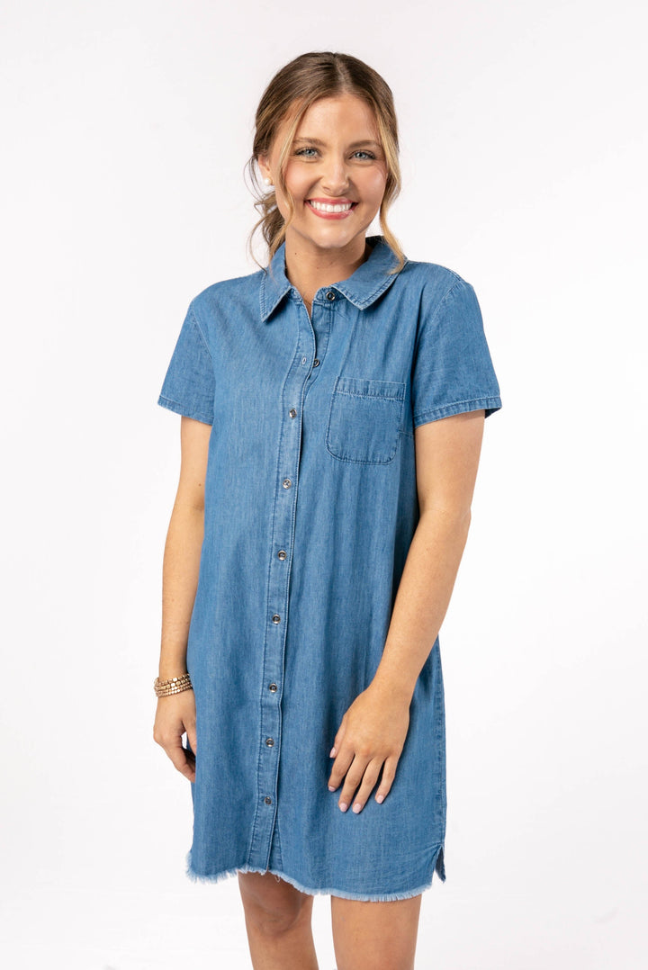 Chambray Shirt Dress