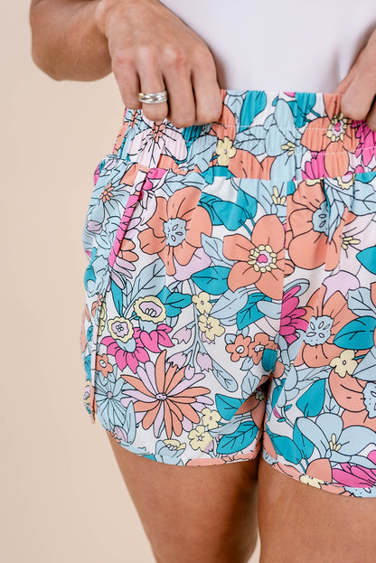 Printed High Waist Athletic Shorts *Final Sale*