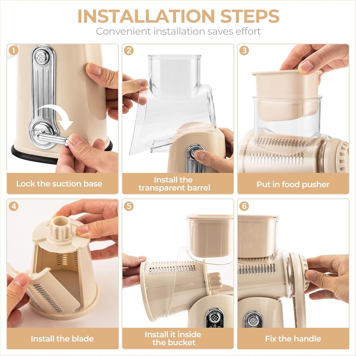 Rotary 5-In-1 Slice & Grater