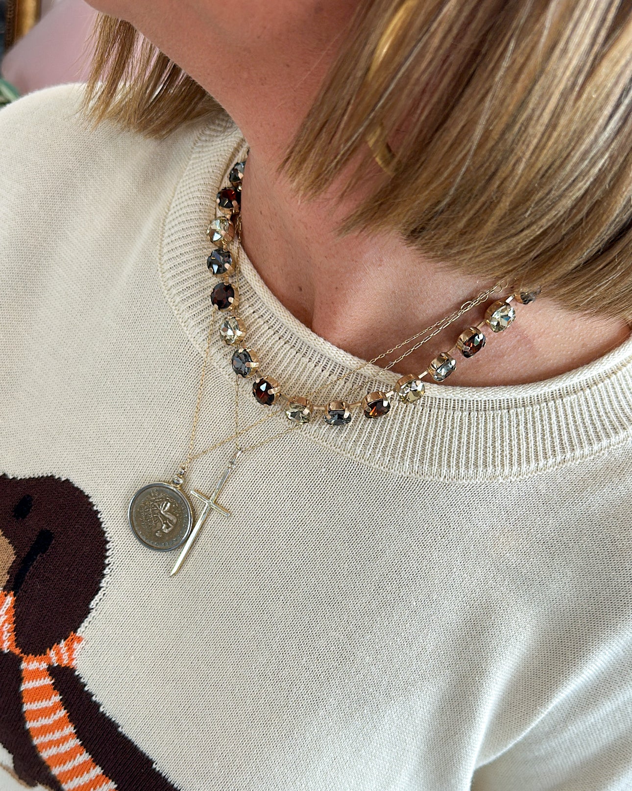 Autumn Mist Multi CZ Necklace