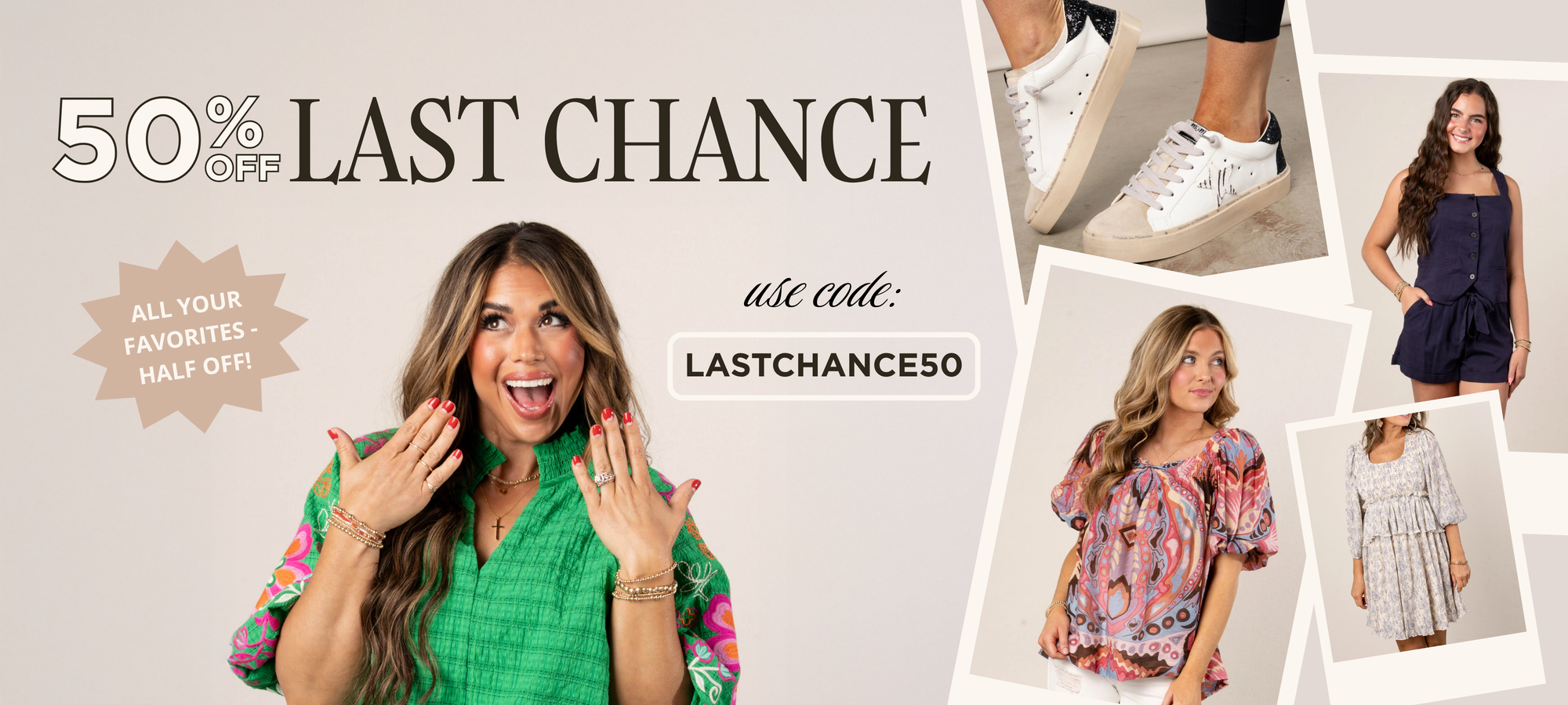 50% off all last chance items