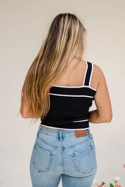 Contrast Trim Sweater Tank *Final Sale*