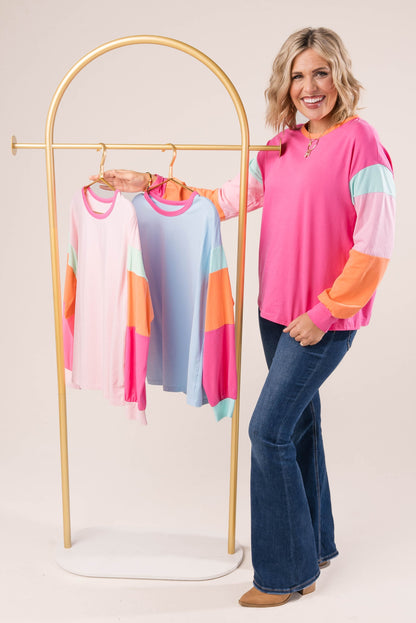 Rainbow Color Bock Top