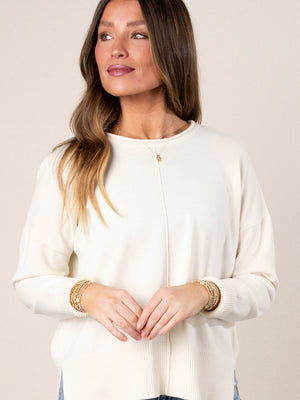 Center Seam Drop Shoulder Sweater *Final Sale*