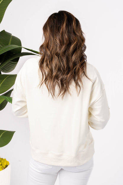 Sequined Beach Theme Pullover