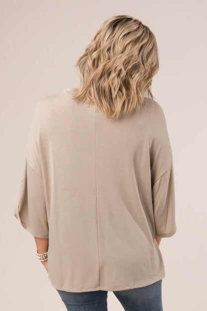 Hacci Knit Tab Sleeve Top *Final Sale*
