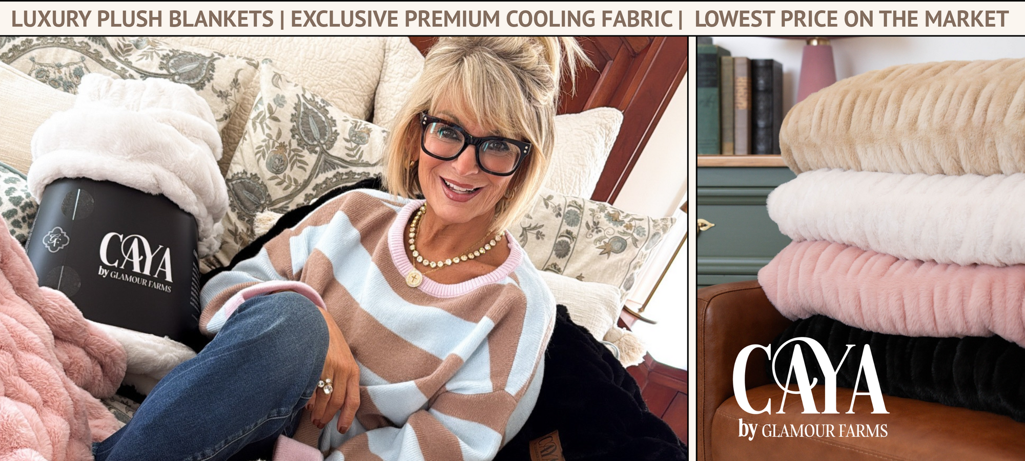 Luxury Blush Blankets | CAYA by Glamour Farms