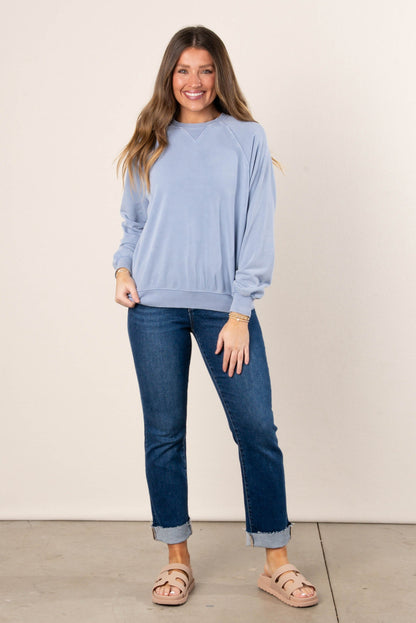 Washed Raglan Sweatshirt
