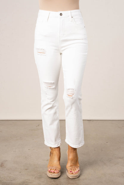 Risen High Rise Tummy Control Crop Jeans