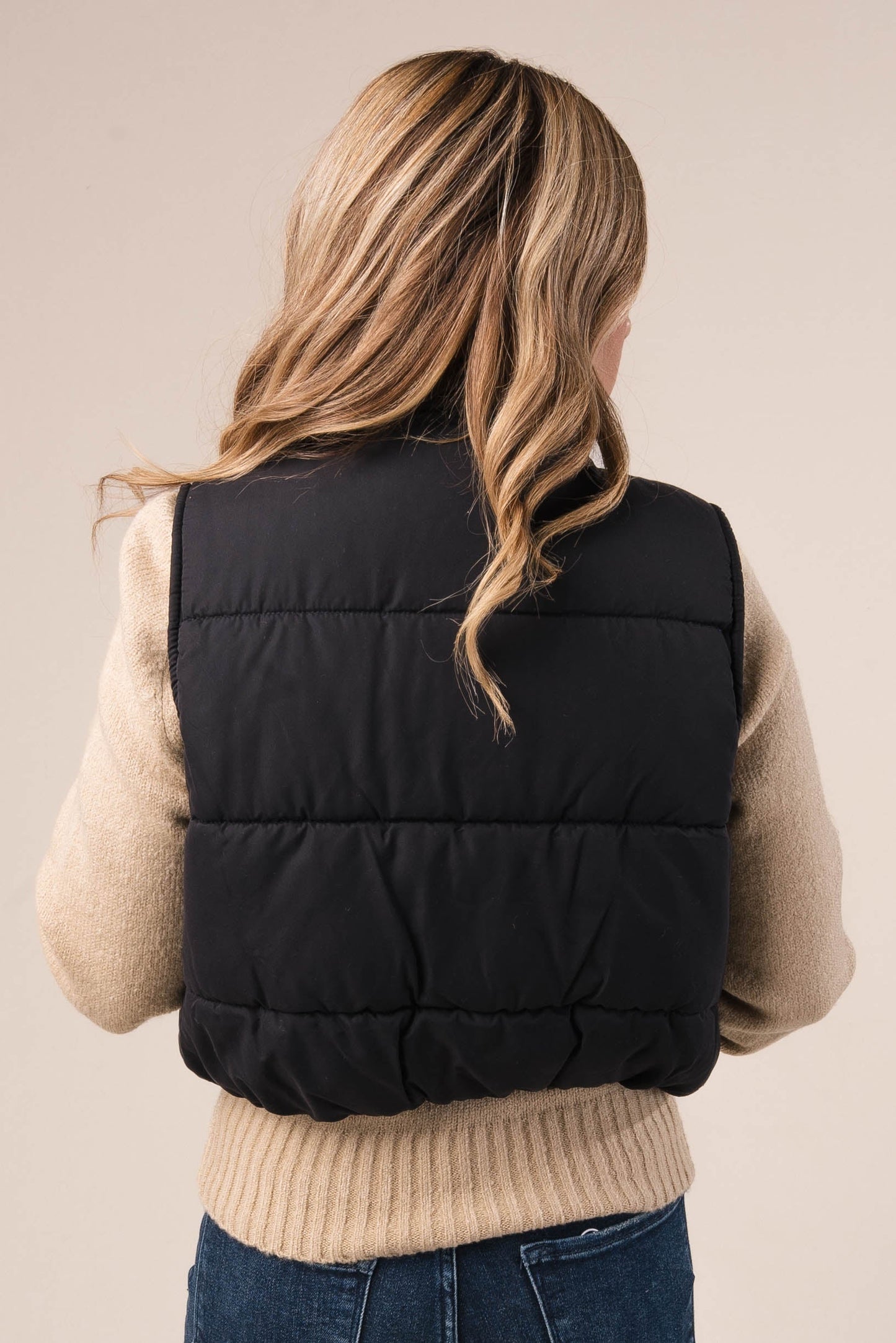High Neck Puffer Vest *Final Sale*