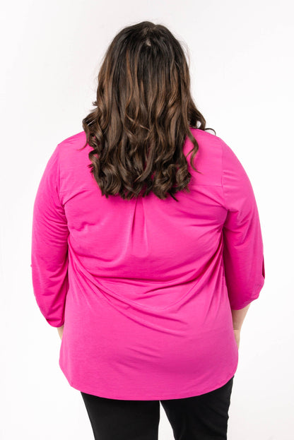 Liz Solid Tab Sleeve Top