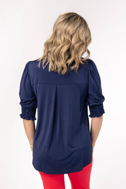 Liz Smocked Sleeve Top *Final Sale*