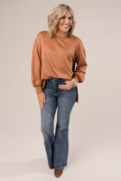 Hi-Lo Split Hem Pullover