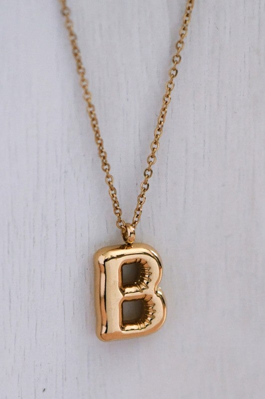Balloon Initial Pendant Necklace