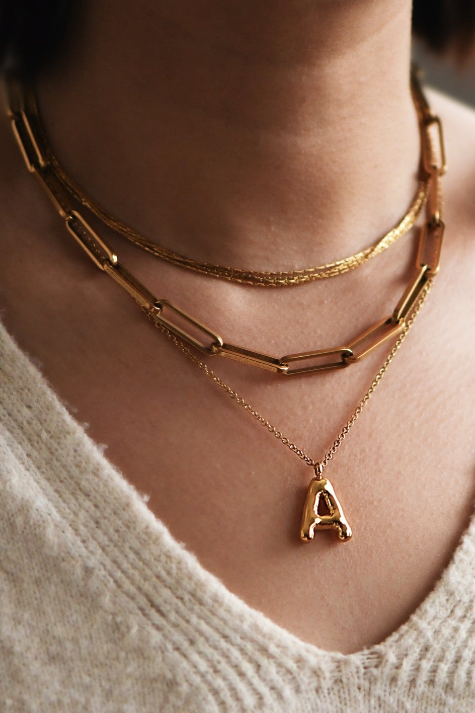 Balloon Initial Pendant Necklace