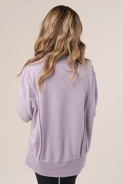 Mineral Washed Half Snap Pullover