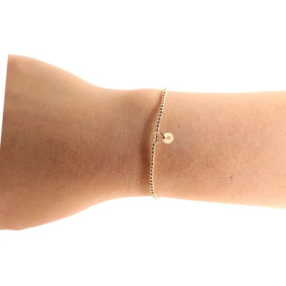 Beaded Blondes | Initial Charm Bracelet in Gold
