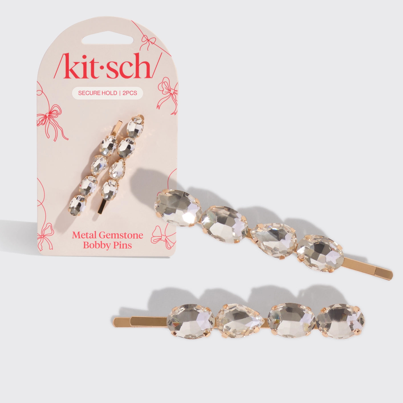 Kitsch | Holiday Gemstone Bobby Pin Set