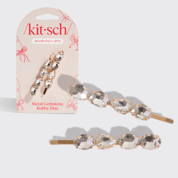 Kitsch | Holiday Gemstone Bobby Pin Set