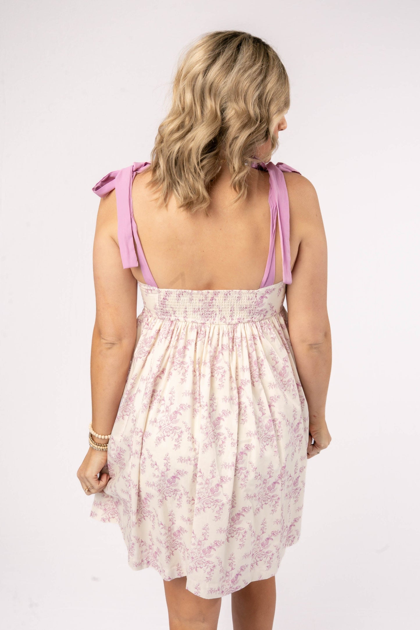 Floral Tie Shoulder Dress
