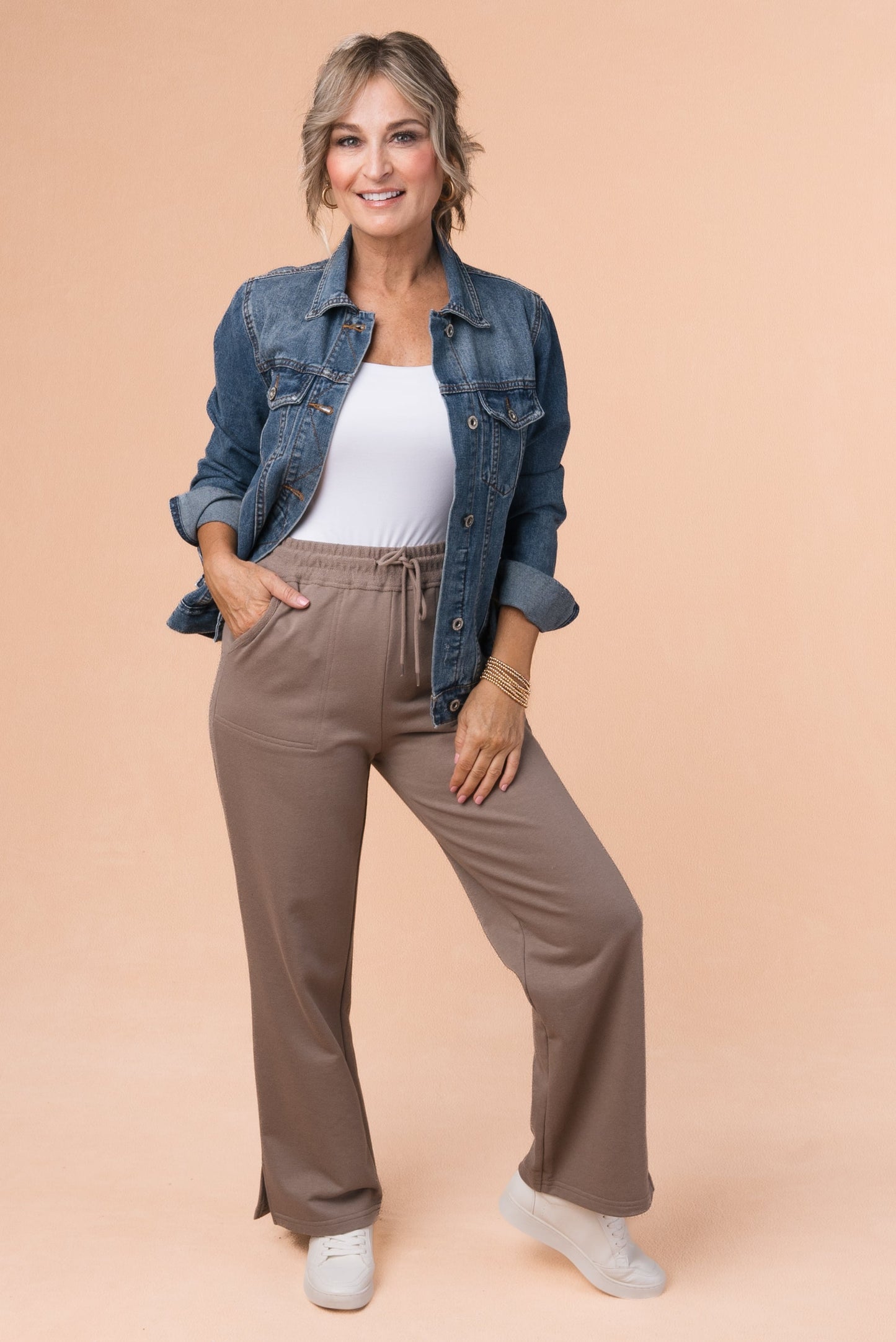 French Terry Wide Leg Pants