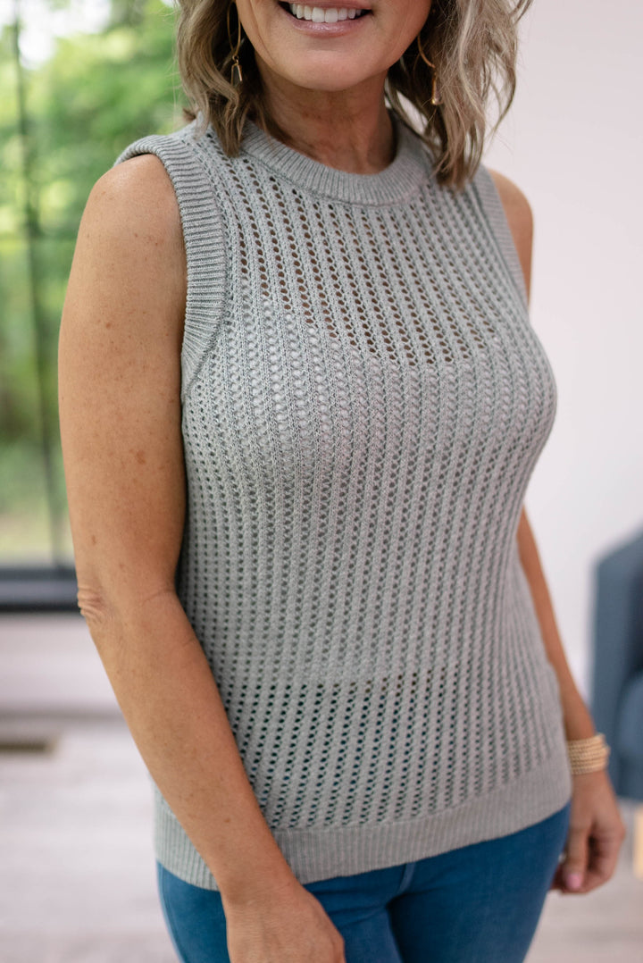 Liv Sleeveless Open Knit Top *Final Sale*