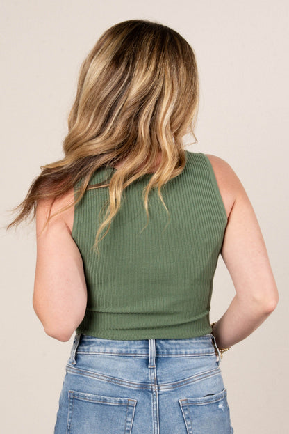 Ribbed Square Neck Bodysuit