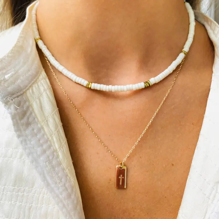 Cross Tag Necklace