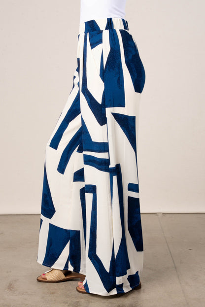 Geo High Waist Palazzo Pants