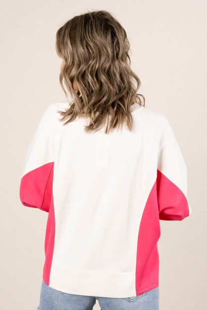 Color Block Raglan Pullover