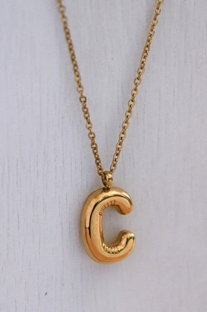 Balloon Initial Pendant Necklace