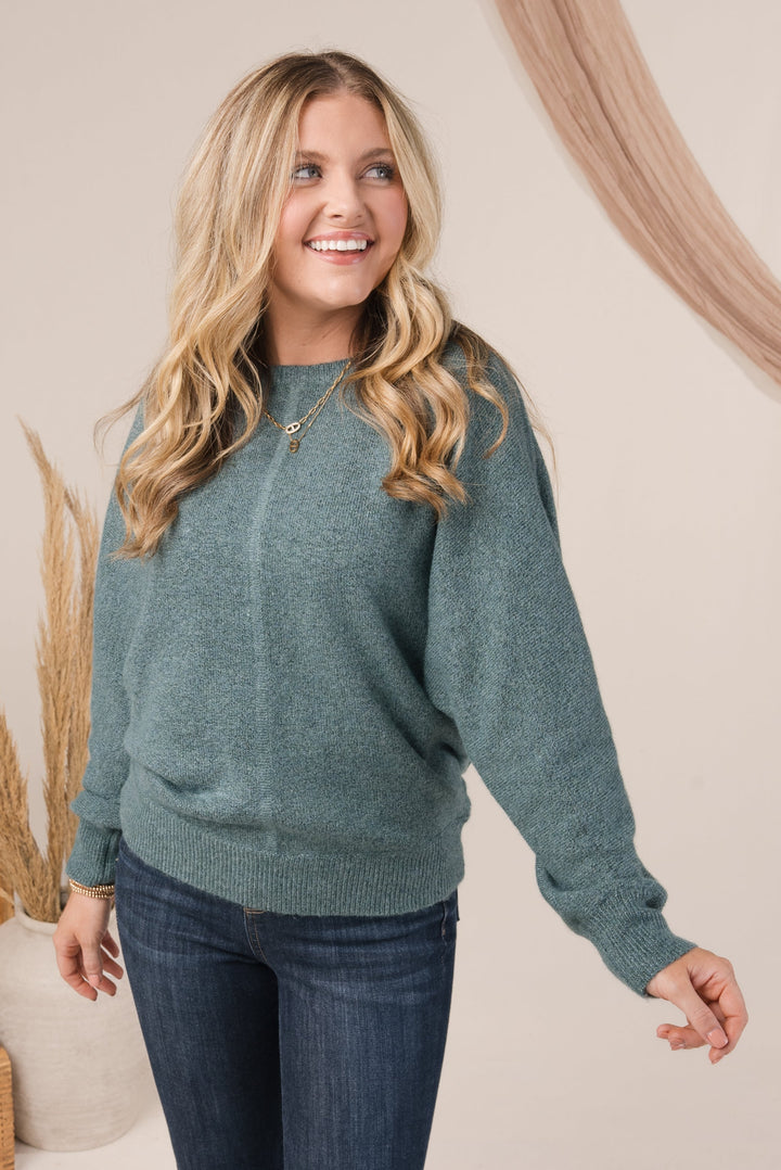 Front Seam Dolman Sweater