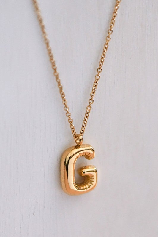 Balloon Initial Pendant Necklace