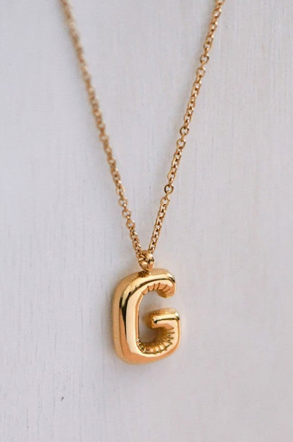 Balloon Initial Pendant Necklace