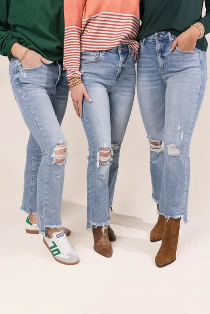 Risen High Rise Crop Flare Jeans *Final Sale*
